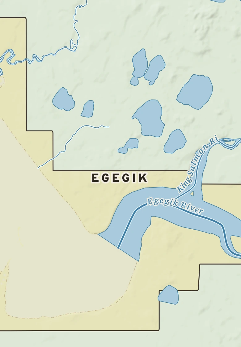 Atlas plate of Egegik, Alaska.