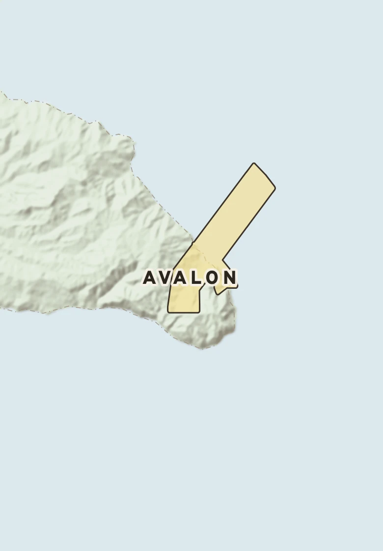Atlas plate of Avalon, California.