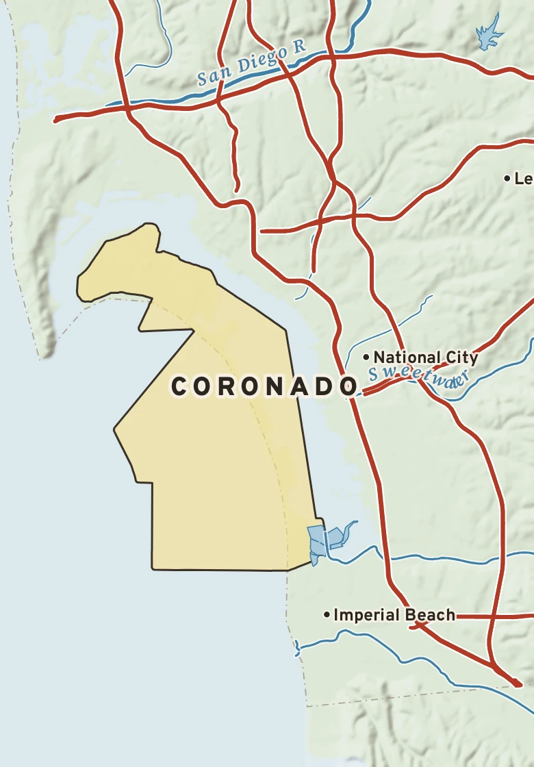 Atlas plate of Coronado, California.