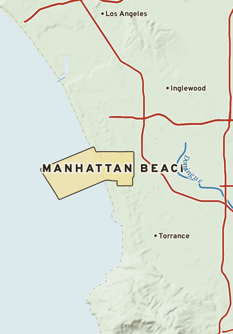 Atlas plate of Manhattan Beach, California.
