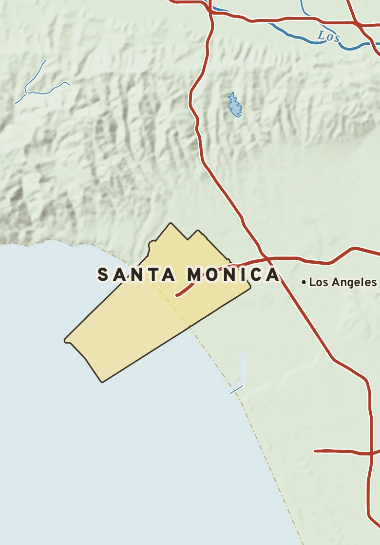 Atlas plate of Santa Monica, California.