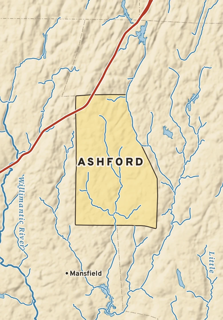 Atlas plate of Ashford, Connecticut.