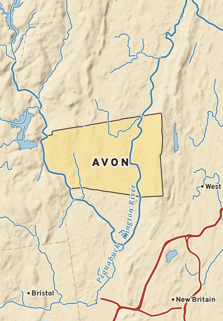 Atlas plate of Avon, Connecticut.