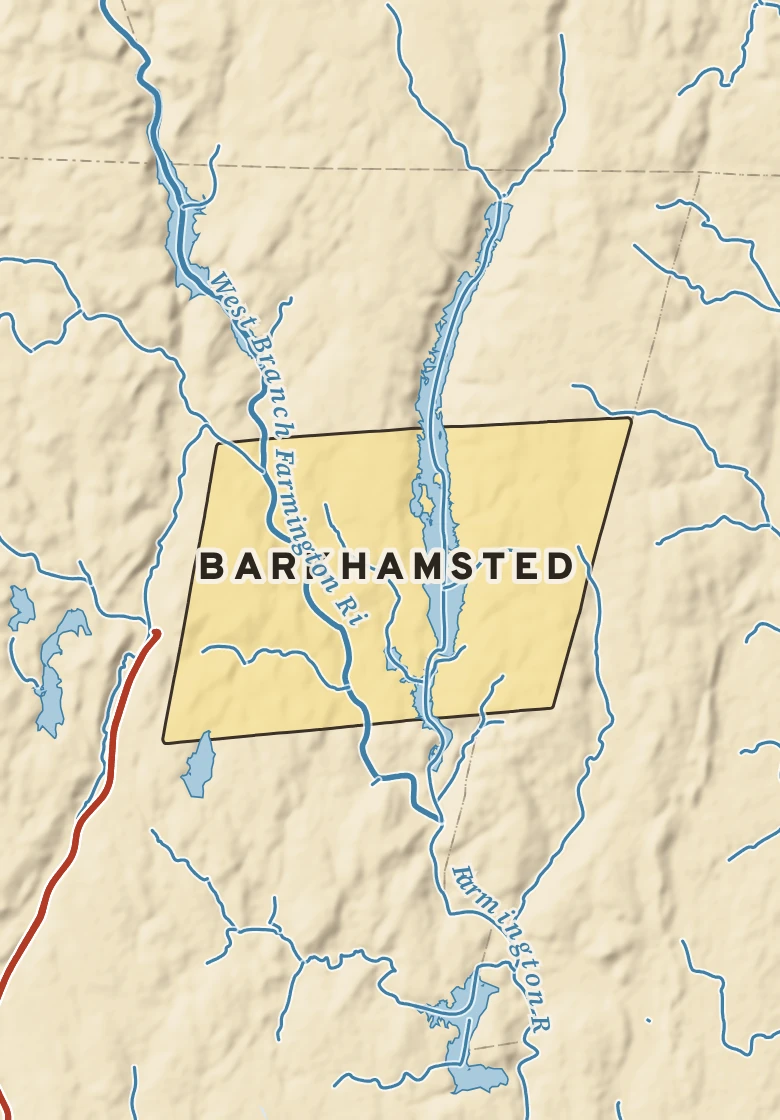 Atlas plate of Barkhamsted, Connecticut.