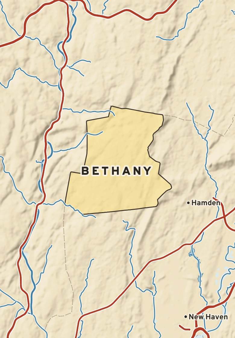 Atlas plate of Bethany, Connecticut.