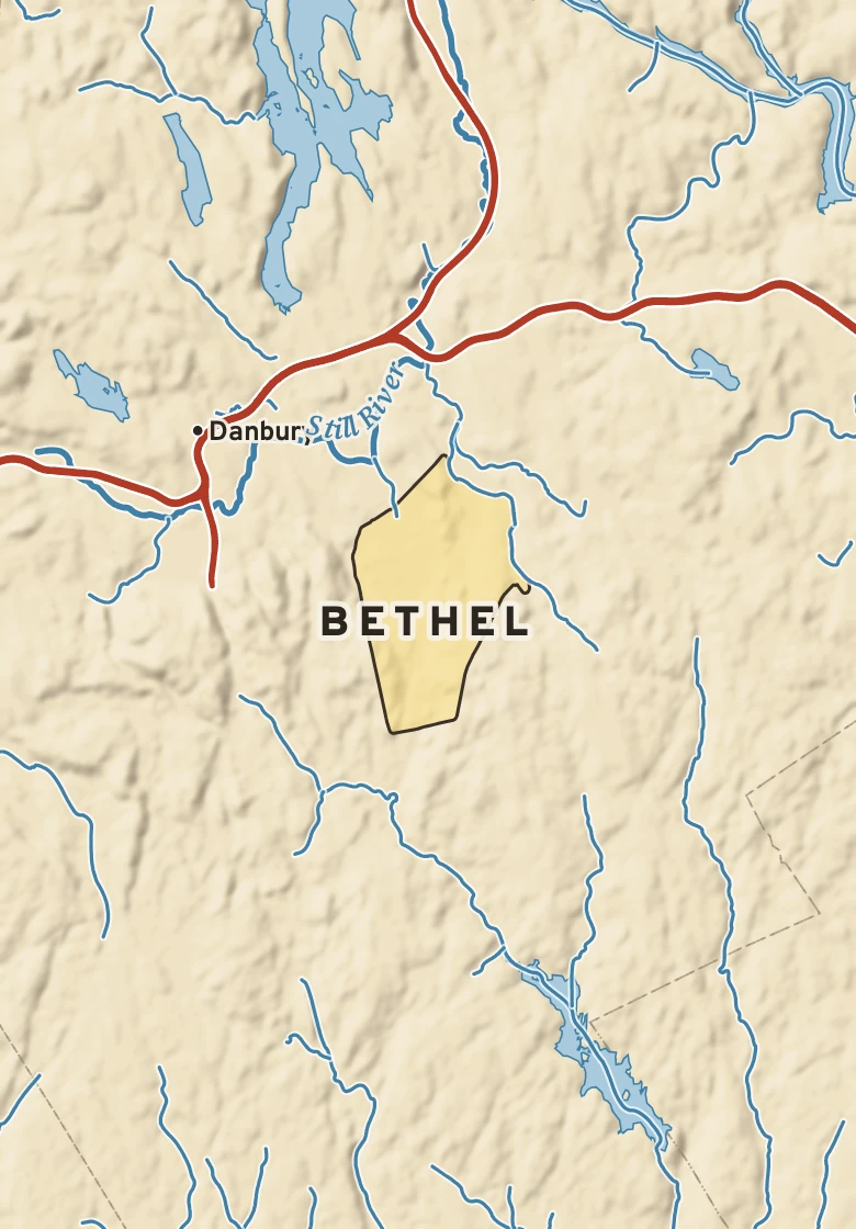 Atlas plate of Bethel, Connecticut.