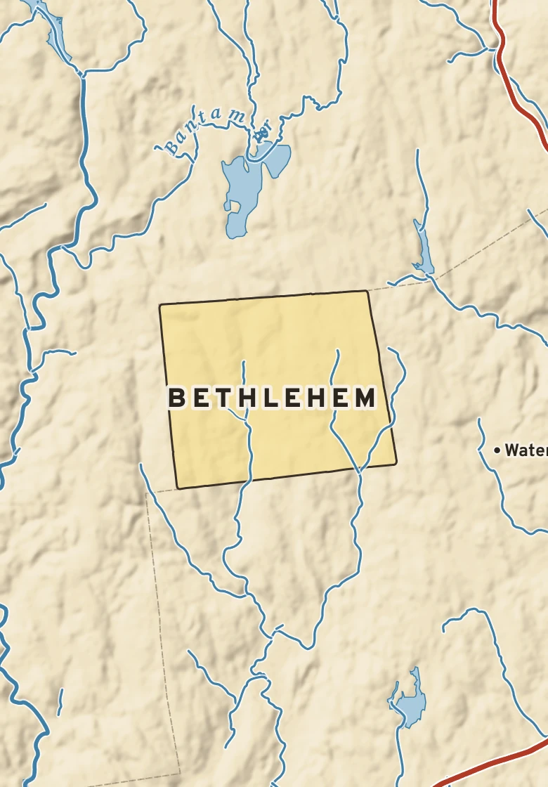 Atlas plate of Bethlehem, Connecticut.
