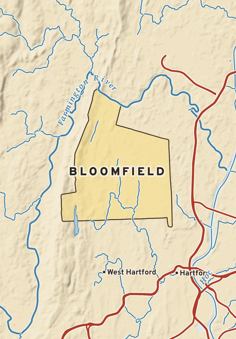 Atlas plate of Bloomfield, Connecticut.