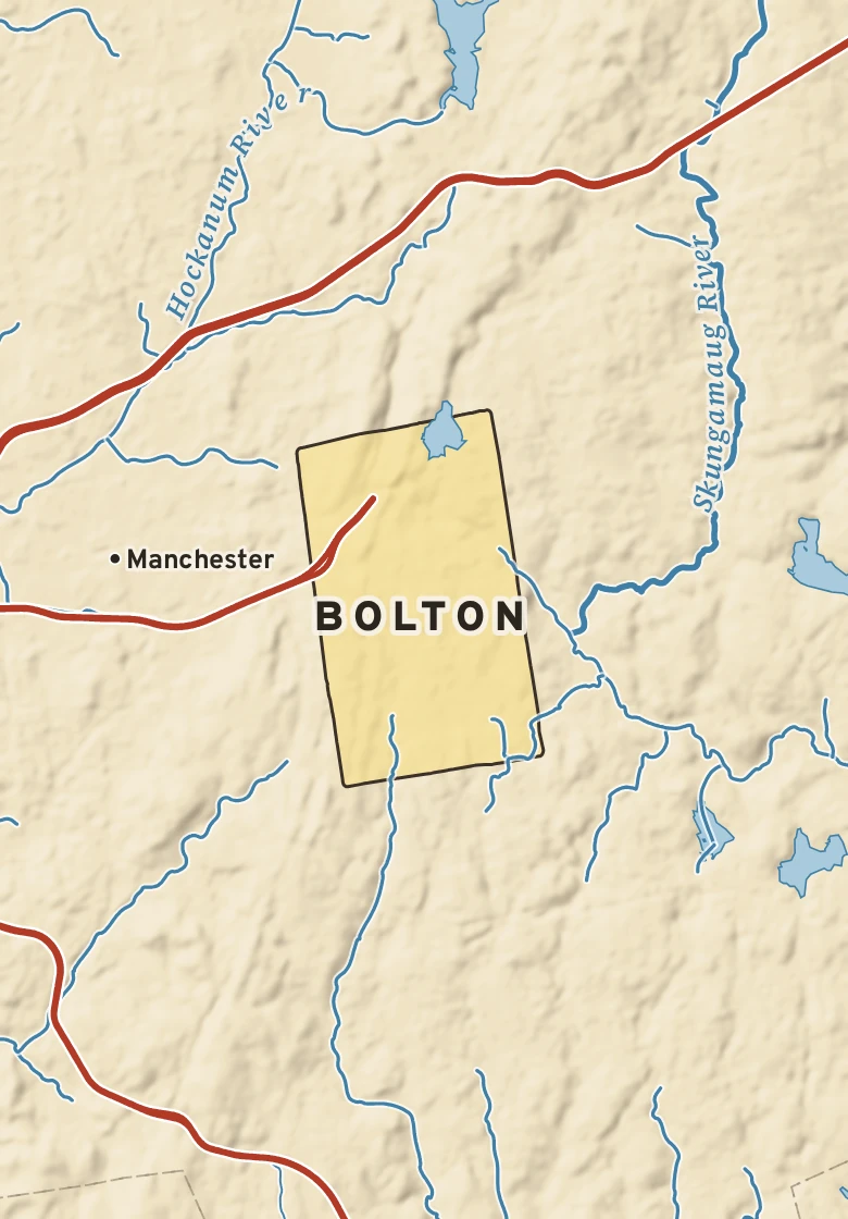 Atlas plate of Bolton, Connecticut.