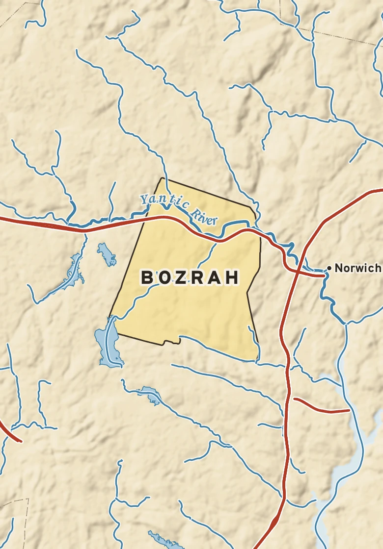 Atlas plate of Bozrah, Connecticut.