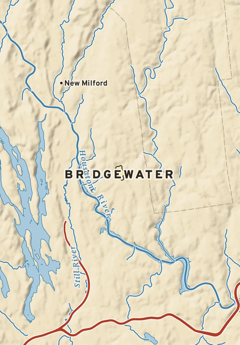 Atlas plate of Bridgewater, Connecticut.