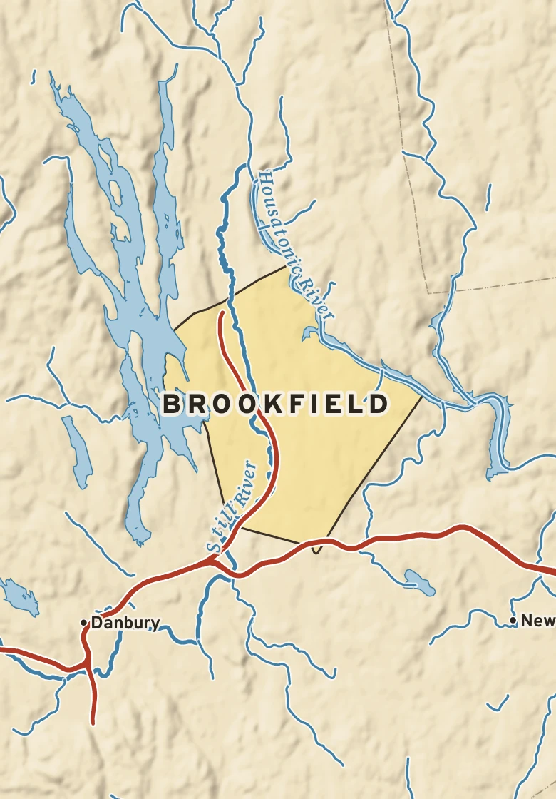 Atlas plate of Brookfield, Connecticut.