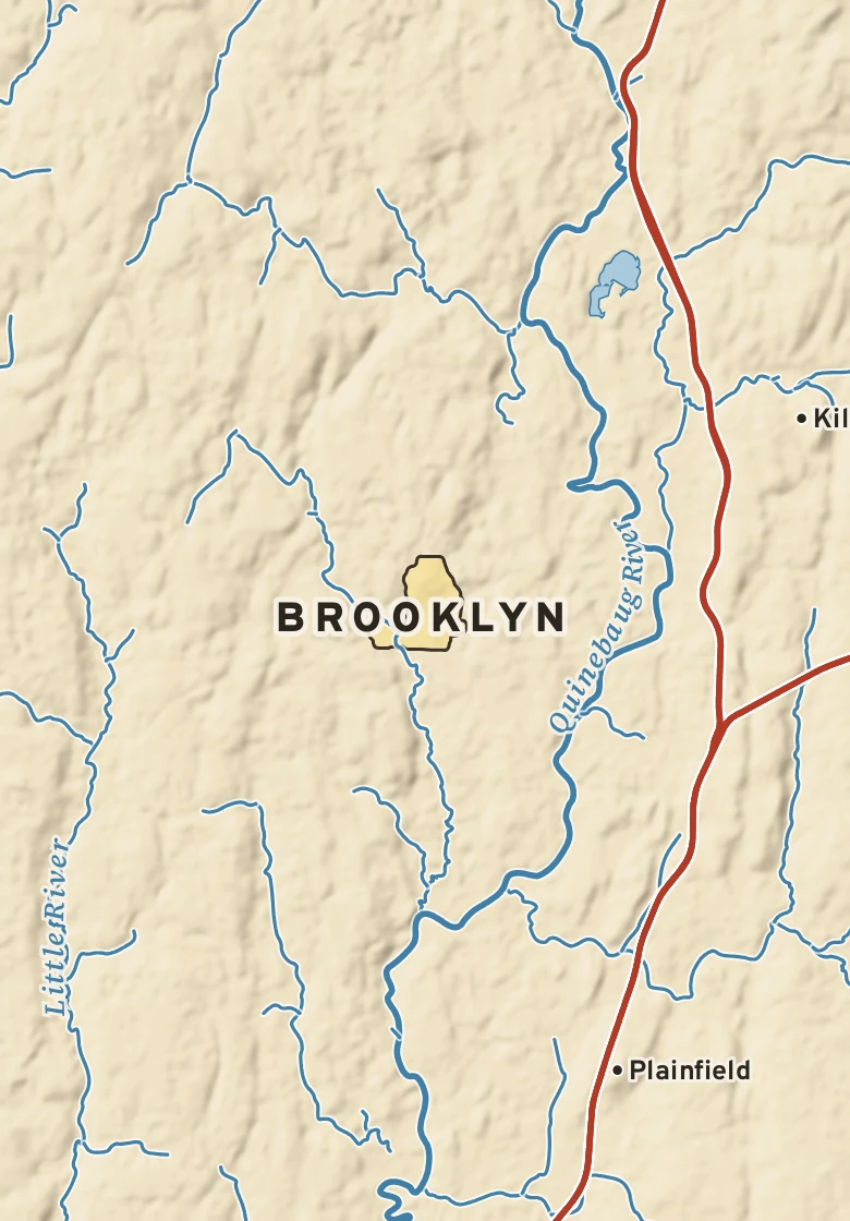 Atlas plate of Brooklyn, Connecticut.
