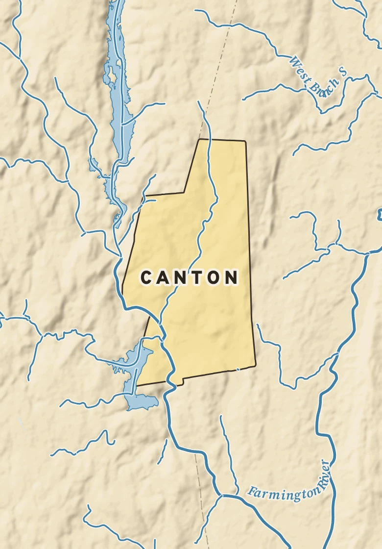 Atlas plate of Canton, Connecticut.