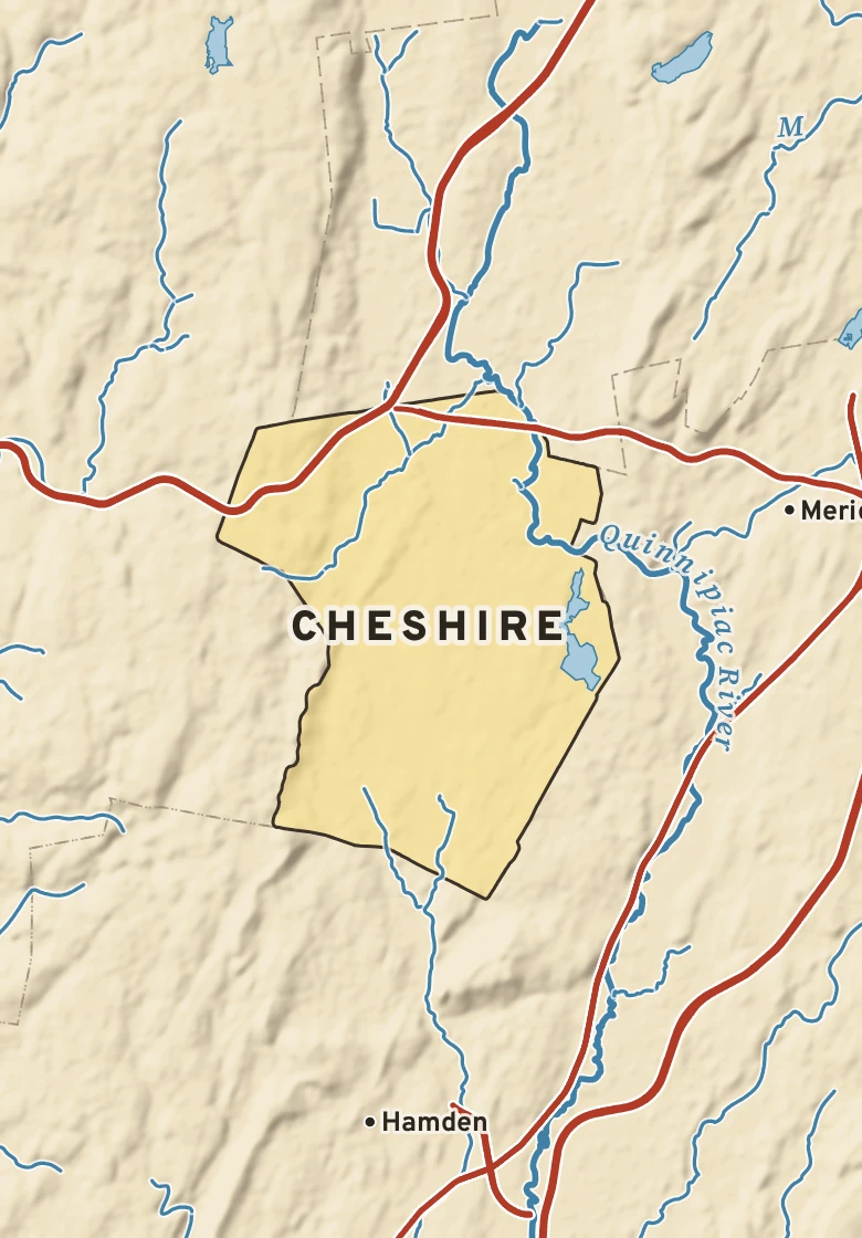 Atlas plate of Cheshire, Connecticut.