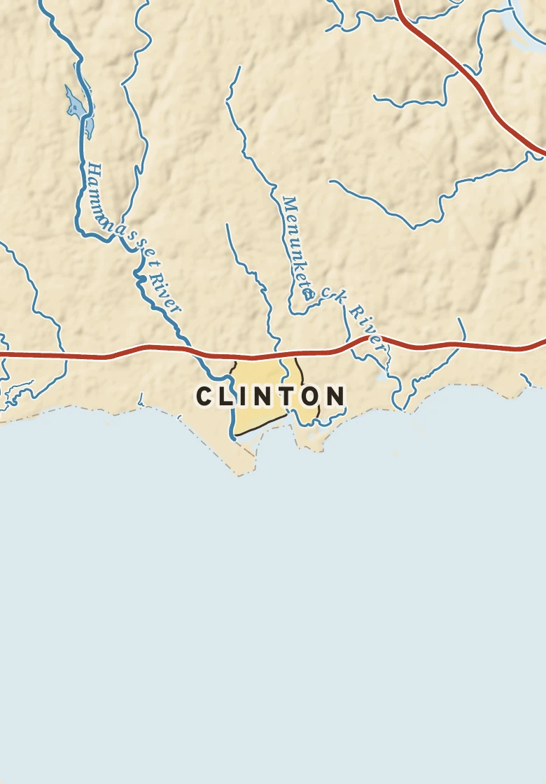 Atlas plate of Clinton, Connecticut.