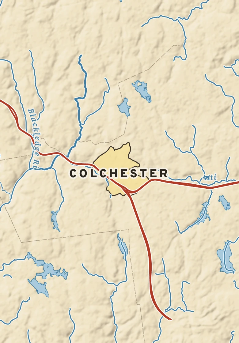 Atlas plate of Colchester, Connecticut.