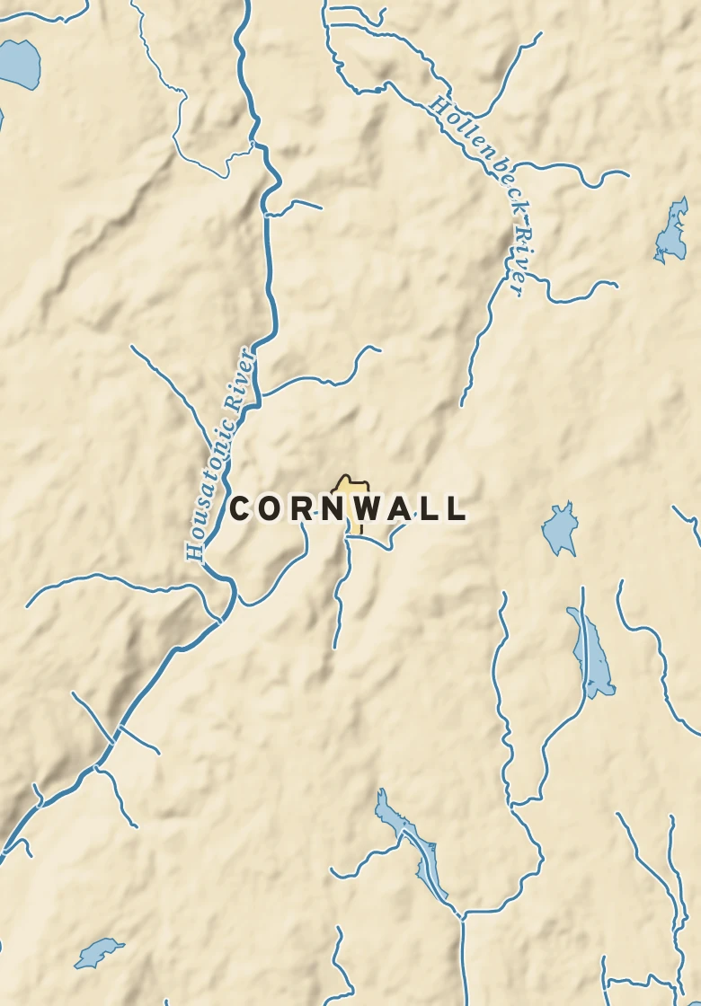 Atlas plate of Cornwall, Connecticut.