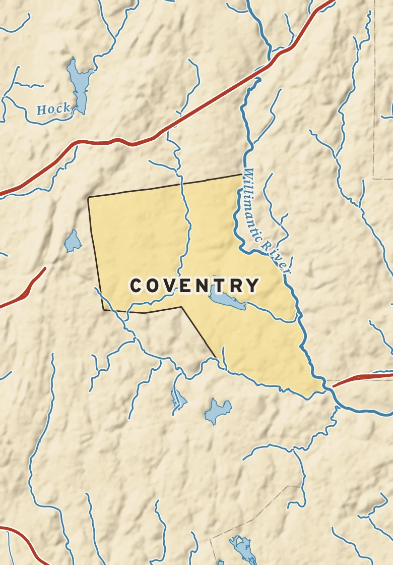 Atlas plate of Coventry, Connecticut.