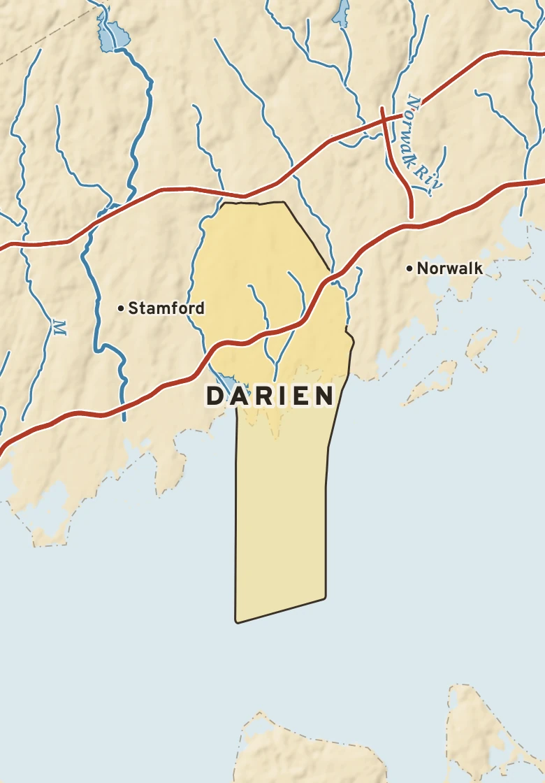 Atlas plate of Darien, Connecticut.