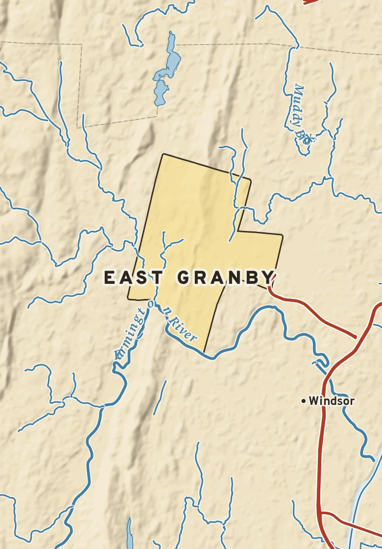 Atlas plate of East Granby, Connecticut.