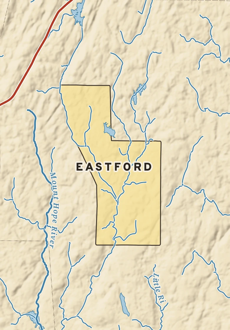 Atlas plate of Eastford, Connecticut.