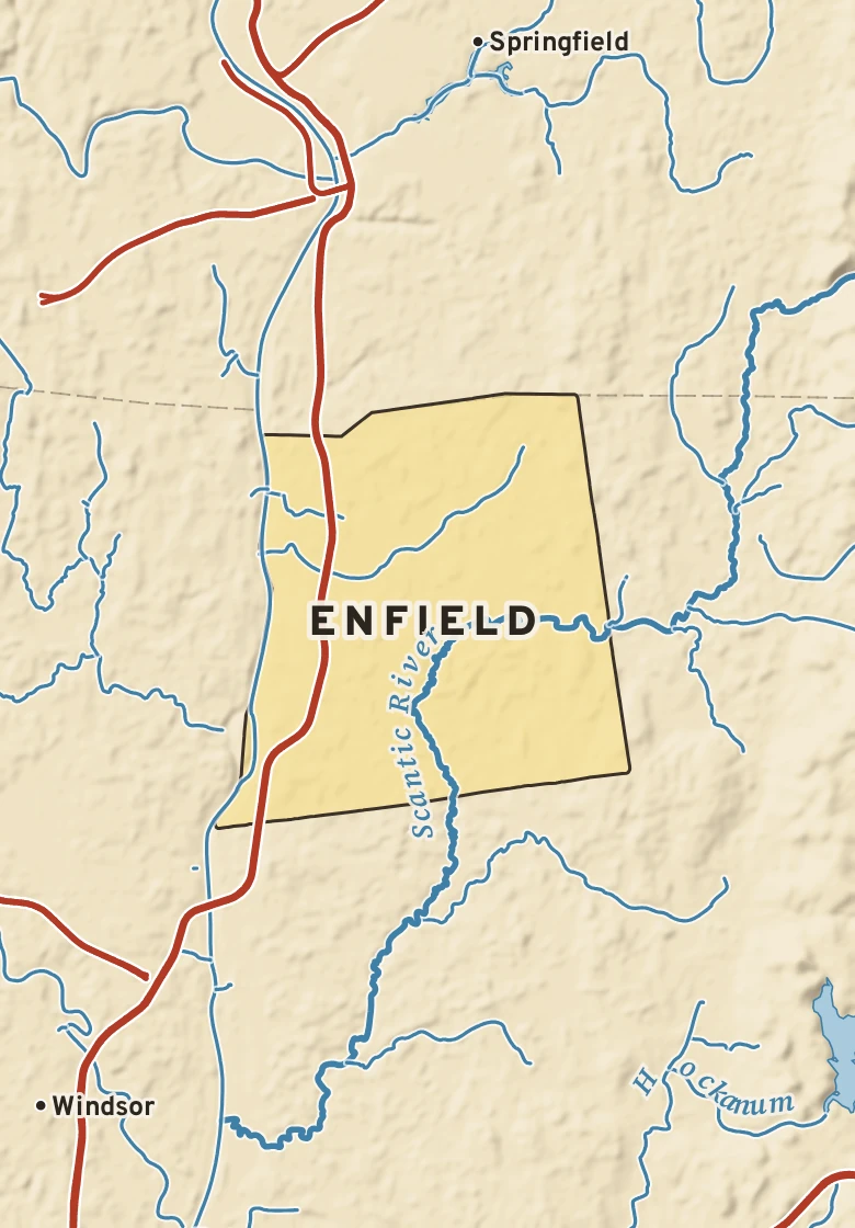 Atlas plate of Enfield, Connecticut.