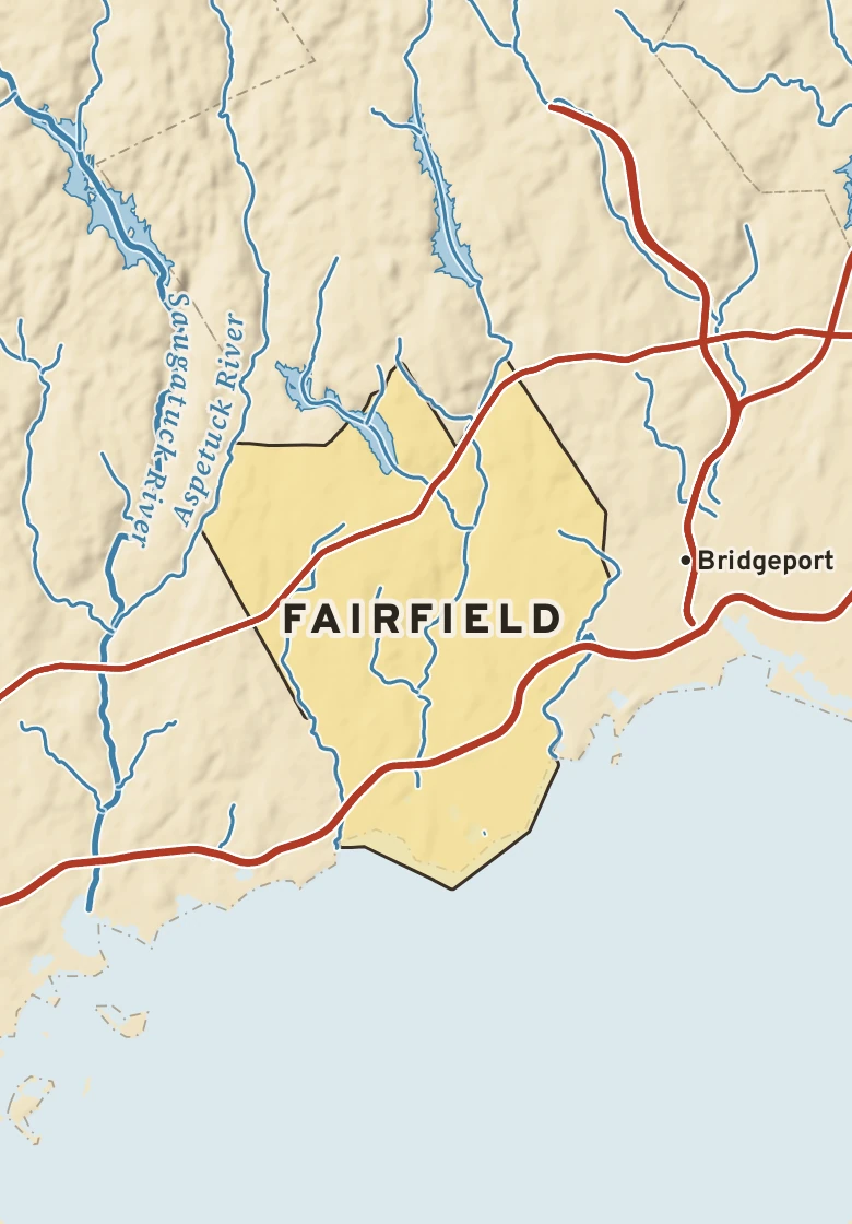 Atlas plate of Fairfield, Connecticut.