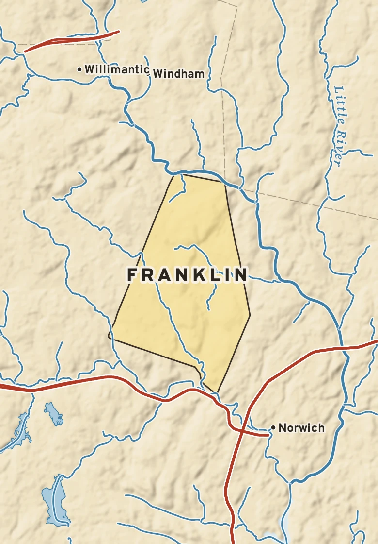 Atlas plate of Franklin, Connecticut.