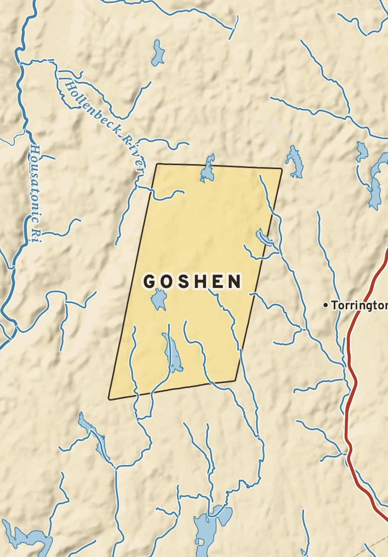 Atlas plate of Goshen, Connecticut.