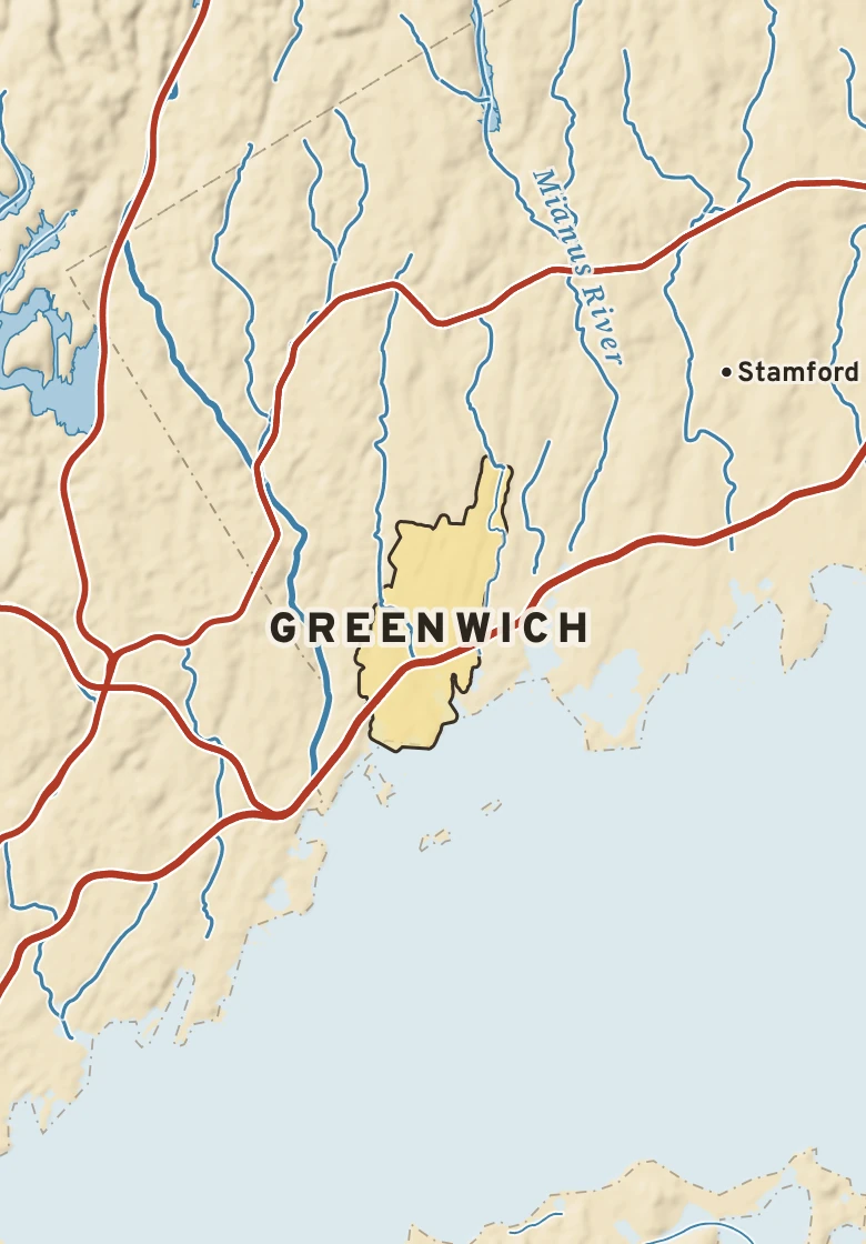 Atlas plate of Greenwich, Connecticut.