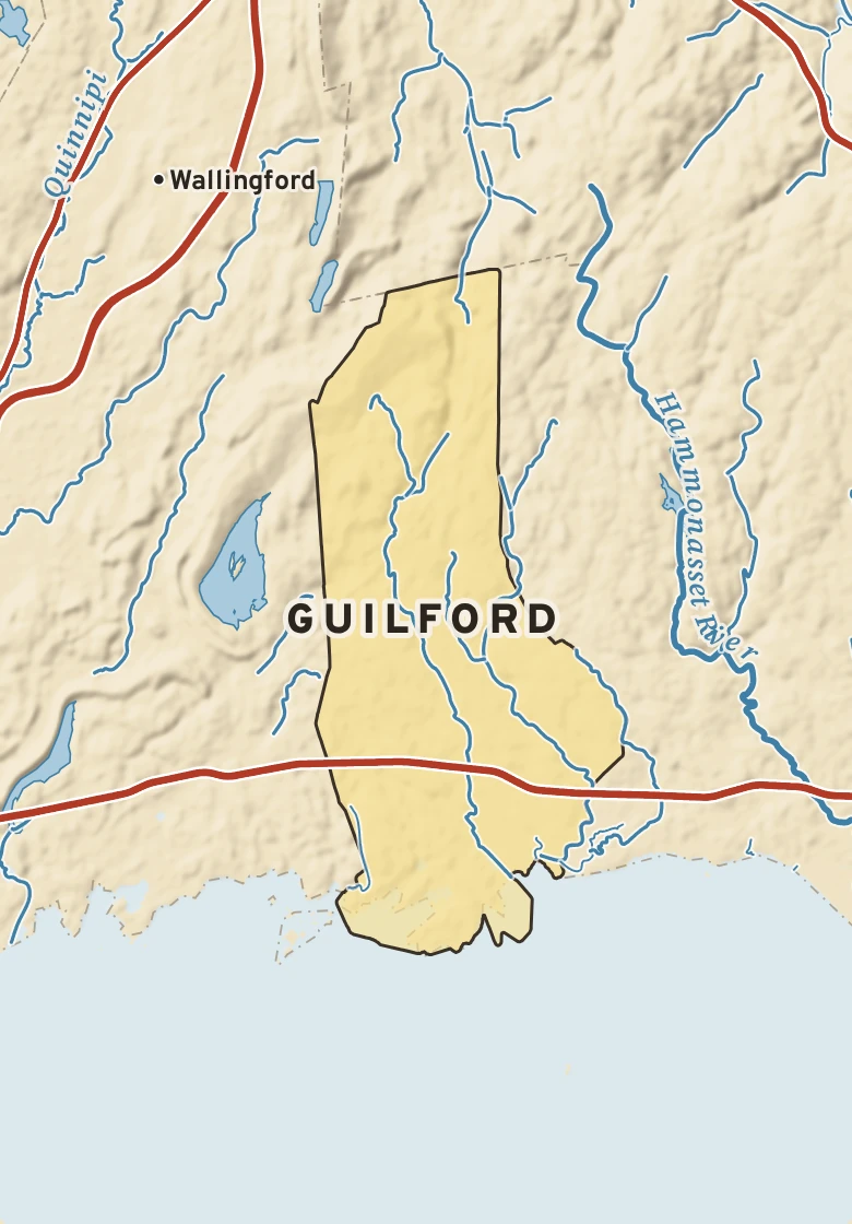 Atlas plate of Guilford, Connecticut.