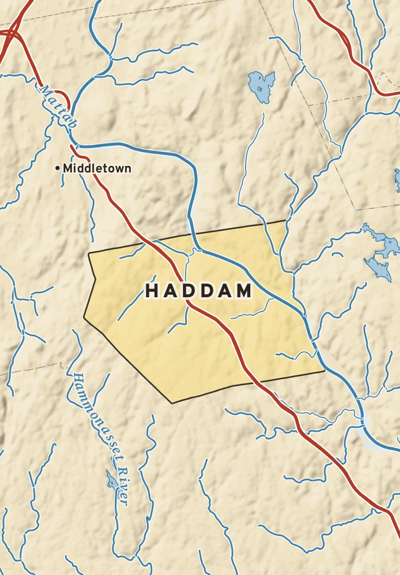 Atlas plate of Haddam, Connecticut.