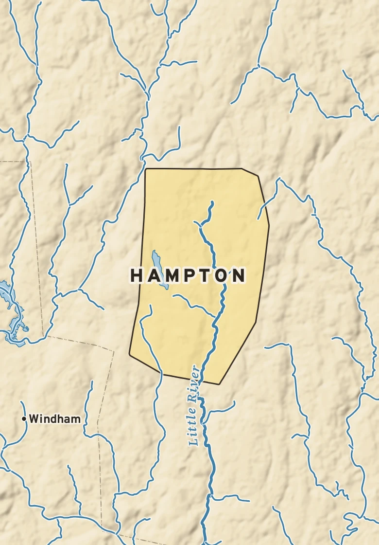 Atlas plate of Hampton, Connecticut.