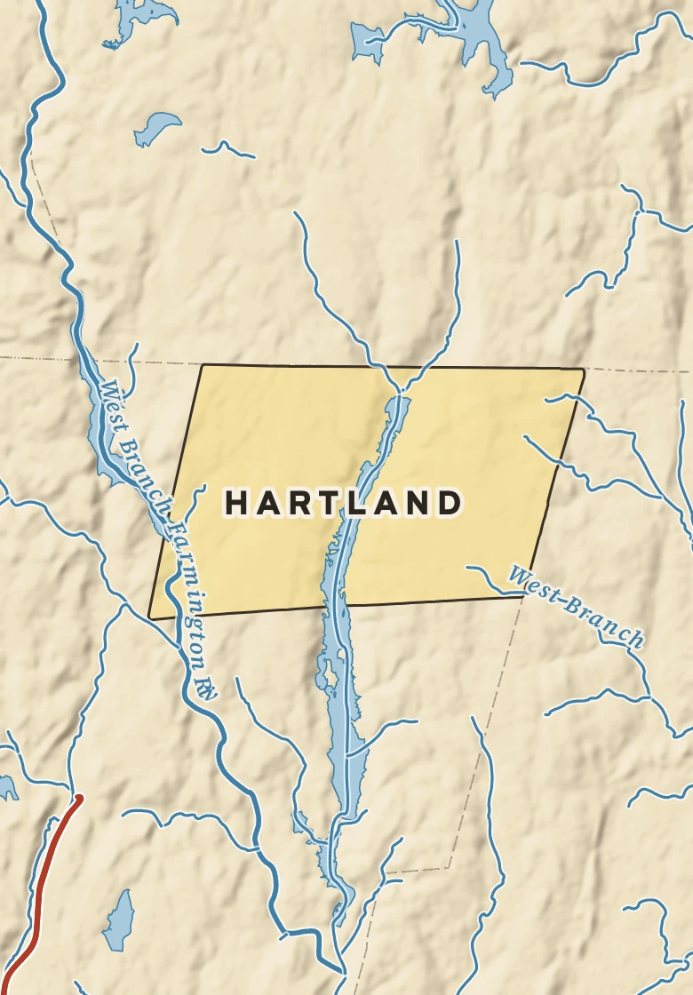 Atlas plate of Hartland, Connecticut.