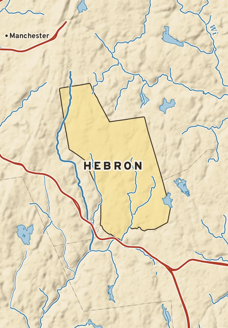 Atlas plate of Hebron, Connecticut.
