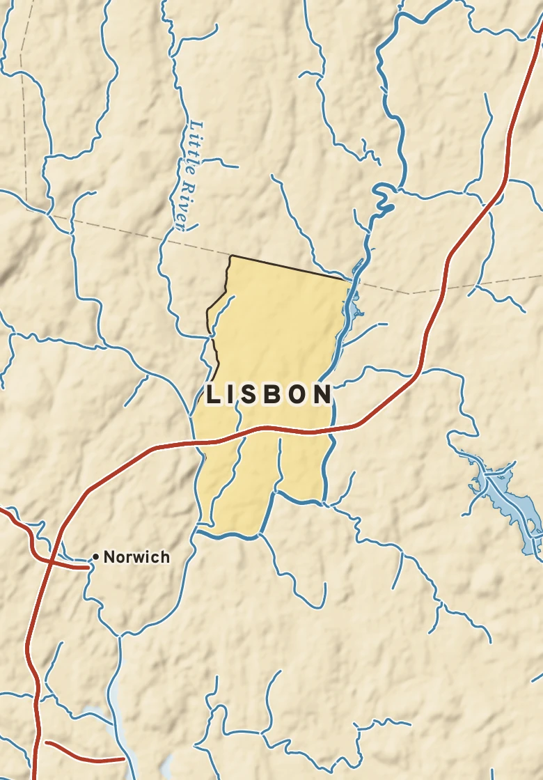 Atlas plate of Lisbon, Connecticut.