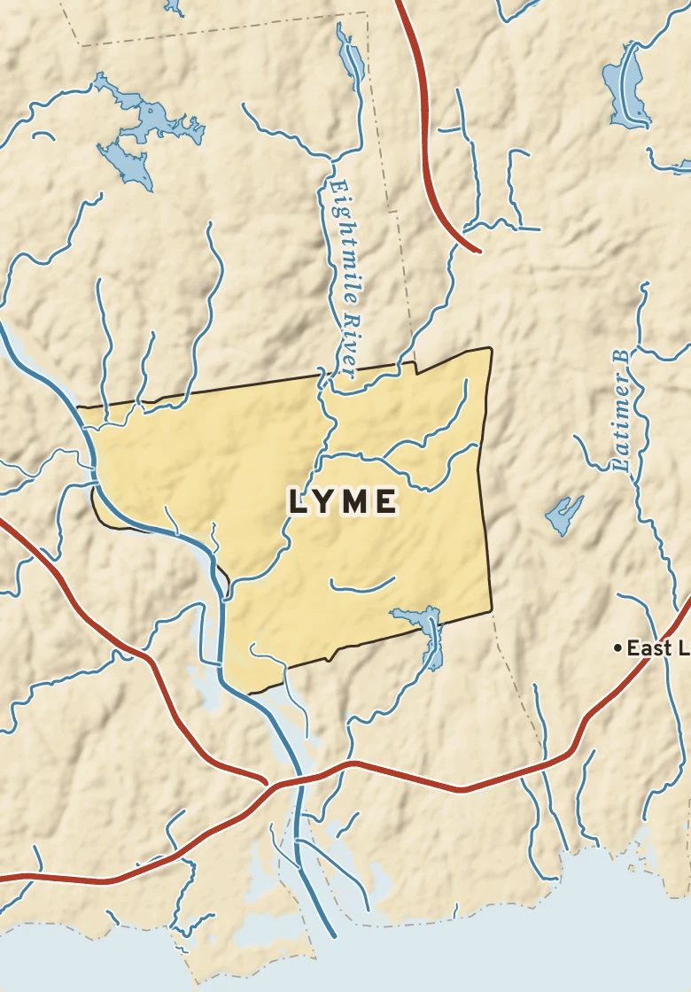 Atlas plate of Lyme, Connecticut.