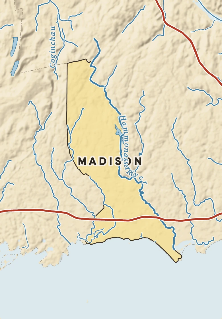 Atlas plate of Madison, Connecticut.