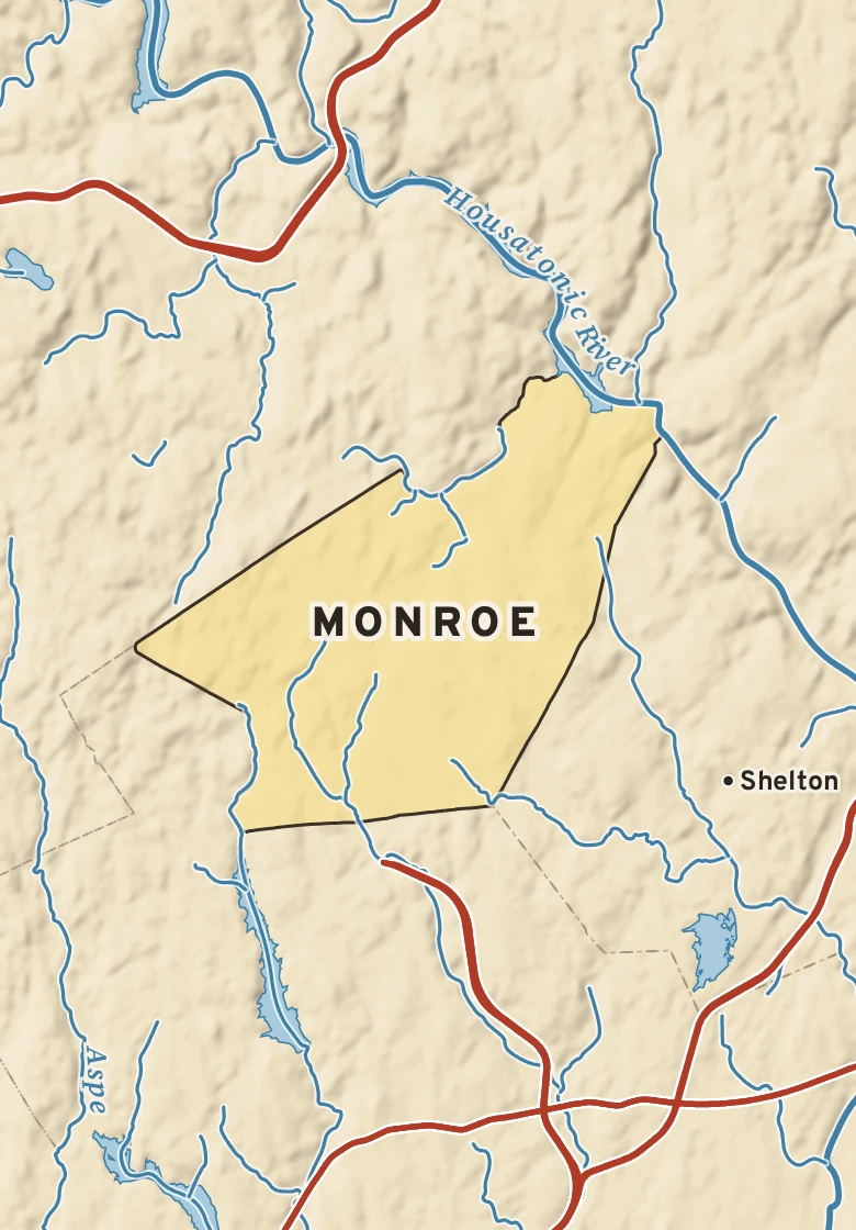Atlas plate of Monroe, Connecticut.