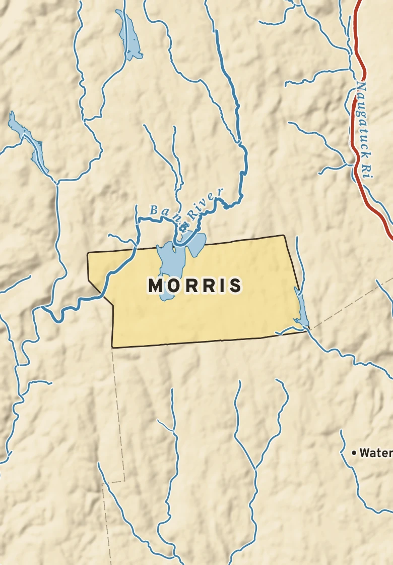 Atlas plate of Morris, Connecticut.