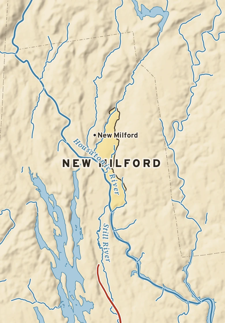 Atlas plate of New Milford, Connecticut.