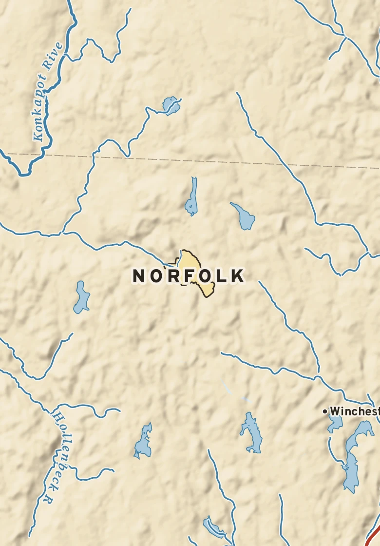 Atlas plate of Norfolk, Connecticut.
