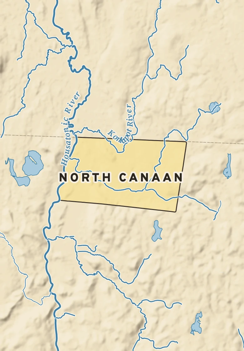 Atlas plate of North Canaan, Connecticut.