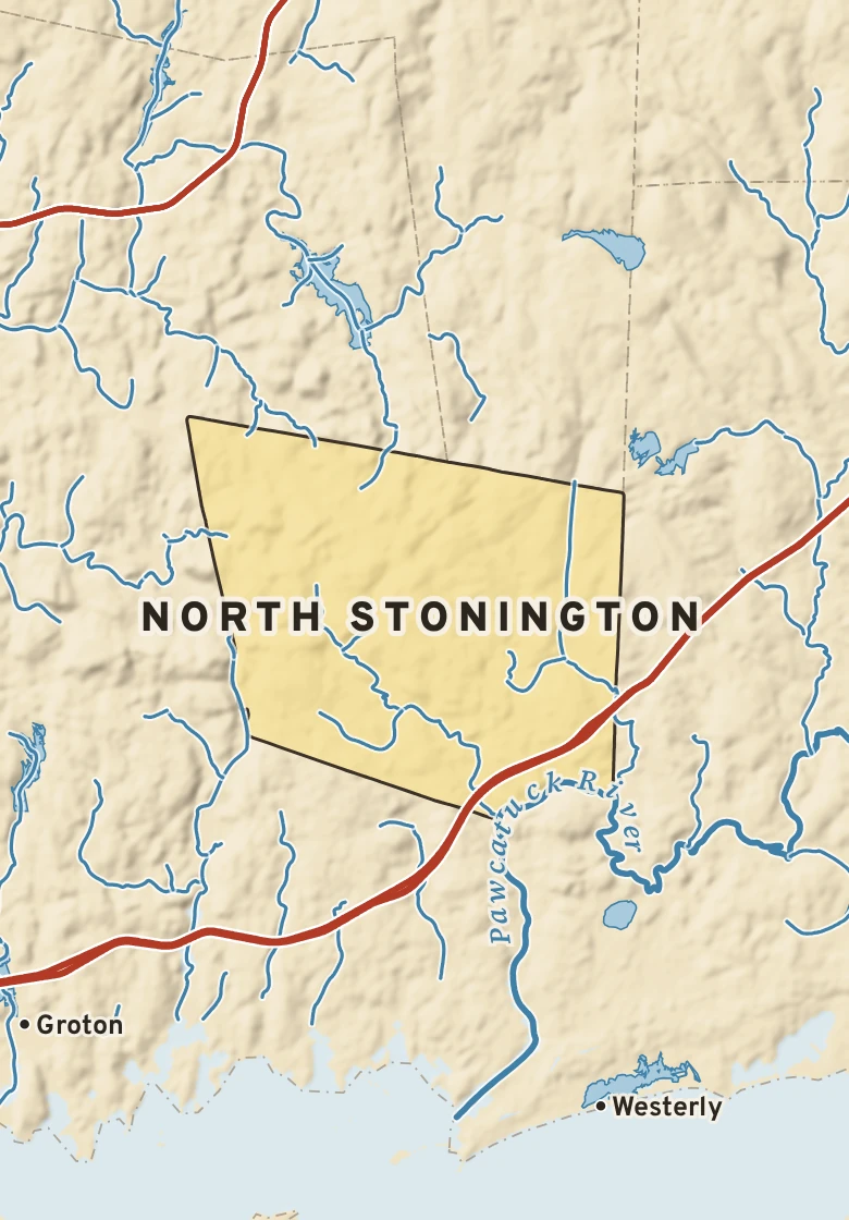 Atlas plate of North Stonington, Connecticut.