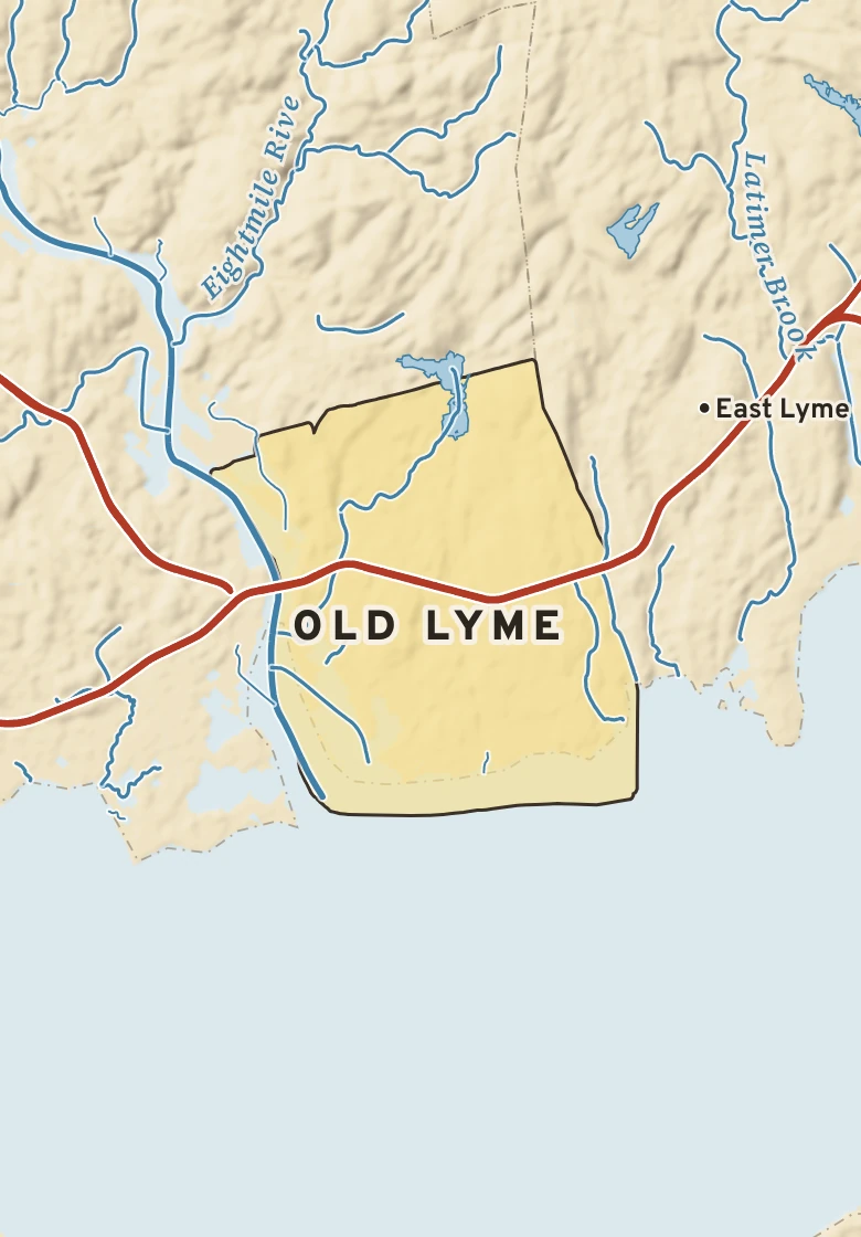 Atlas plate of Old Lyme, Connecticut.