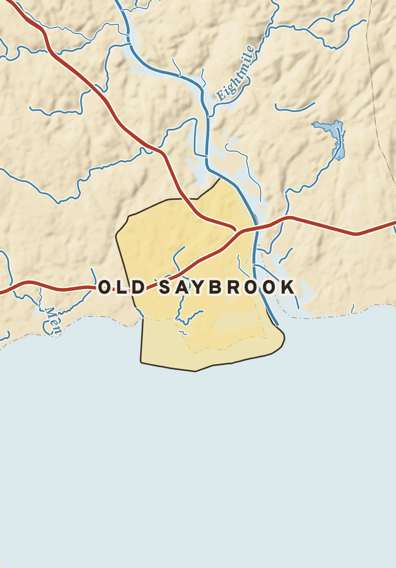 Atlas plate of Old Saybrook, Connecticut.
