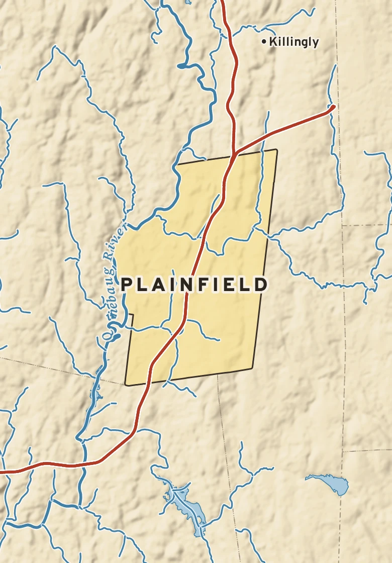 Atlas plate of Plainfield, Connecticut.