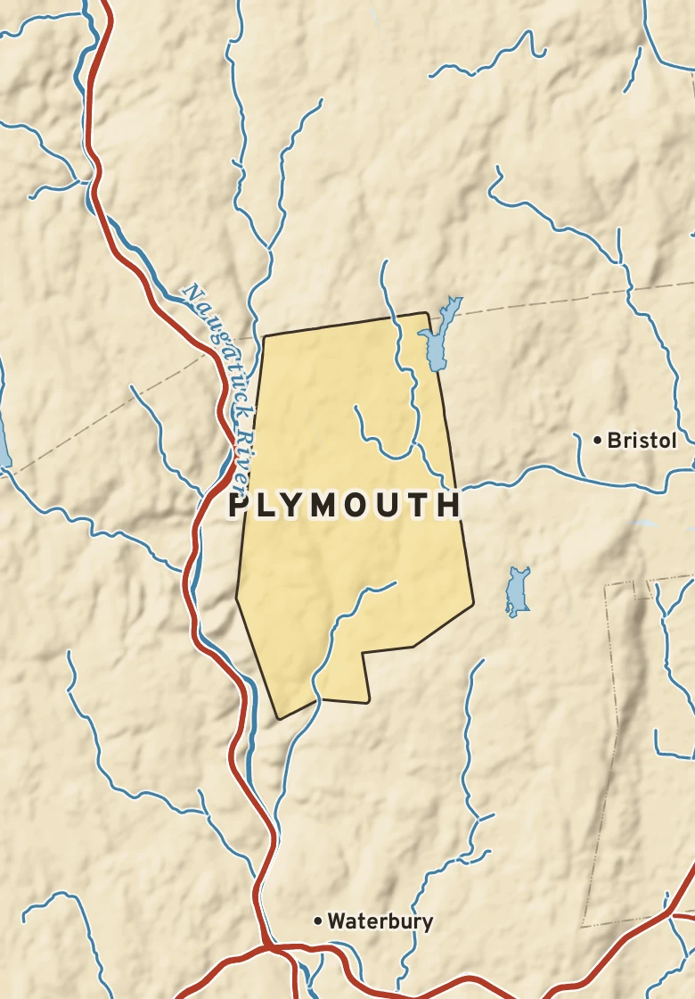 Atlas plate of Plymouth, Connecticut.