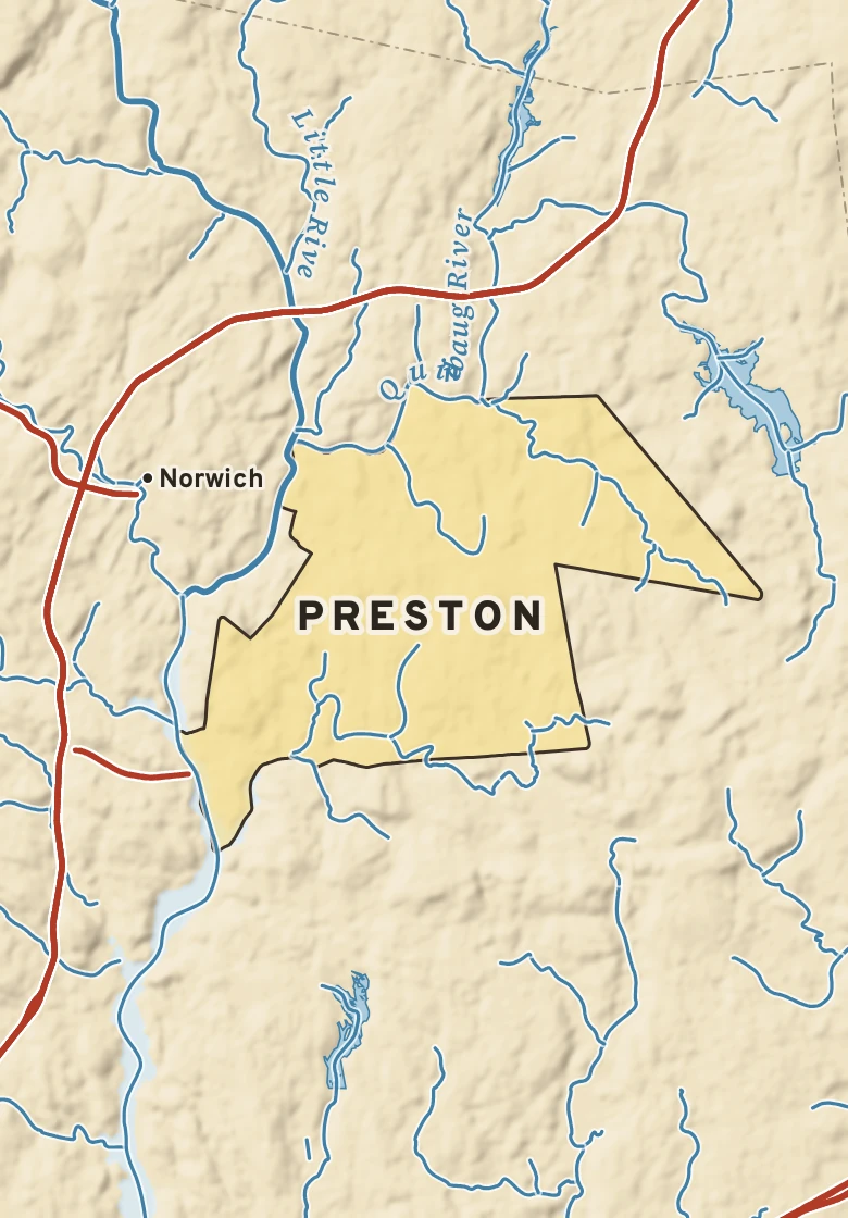 Atlas plate of Preston, Connecticut.